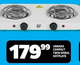Usave Ubrand compact twin spiral hotplate offer