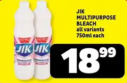 Usave Jik multipurpose bleach offer