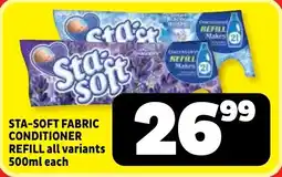 Usave Sta-soft fabric conditioner refill offer