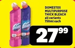 Usave Domestos multipurpose thick bleach offer