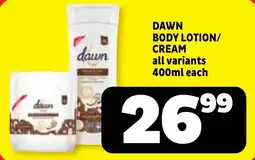 Usave Dawn body lotion/ cream offer