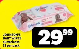 Usave Johnson's baby wipes offer