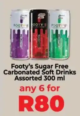 Food Lover's Market Footy's Sugar Free Carbonated Soft Drinks Assorted offer