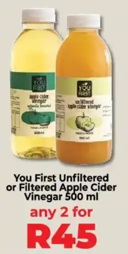 Food Lover's Market You First Unfiltered or Filtered Apple Cider Vinegar offer