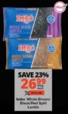 Checkers Imbo Whole Brown/ Black/ Red Split Lentils offer