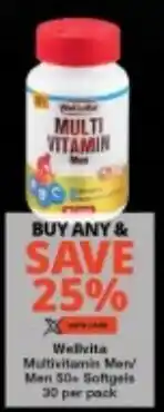 Checkers Wellvita Multivitamin Men/ Men 50+ Softgels offer