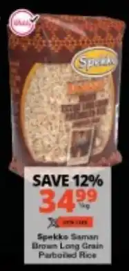 Checkers Spekko Saman Brown Long Grain Parboiled Rice offer