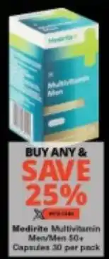 Checkers Medirite Multivitamin Men/ Men 50+ Capsules offer