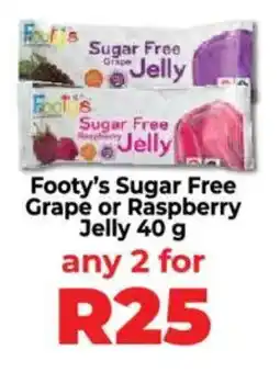Food Lover's Market Footy's Sugar Free Grape or Raspberry Jelly offer