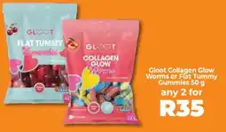 Food Lover's Market Gloot Collagen Glow Worms or Flat Tummy Gummies offer
