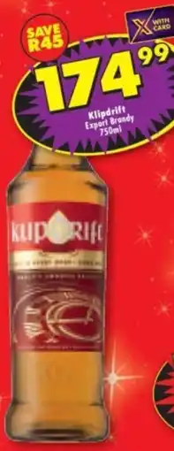Shoprite Liquor Klipdrift Export Brandy offer