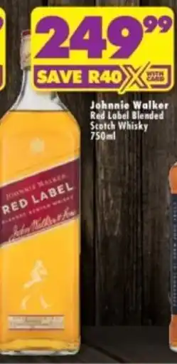 Shoprite Liquor Johnnie Walker Red Label Blended Scotch Whisky offer