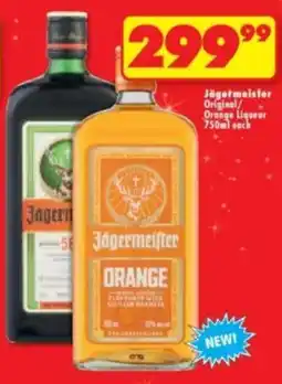 Shoprite Liquor Jägermeister Original/ Orange Liqueur offer