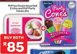 Pick n Pay PnP Ice Cream Assorted and PnP Party Cones offer