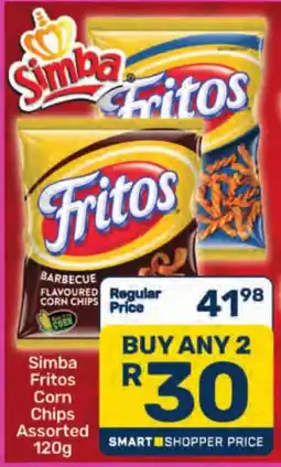 Pick n Pay Simba Fritos Corn Chips Assorted offer