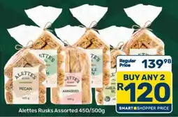 Pick n Pay Alettes Rusks Assorted offer