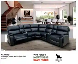 House & Home Harmony Lounge Suite with Consoles offer