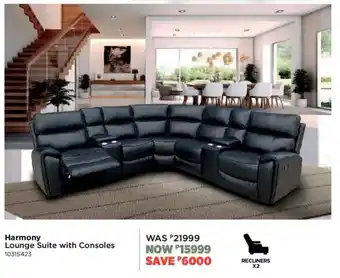 Harmony Lounge Suite with Consoles