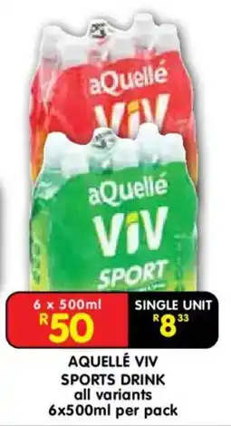 Shoprite Aquellé viv sports drink offer