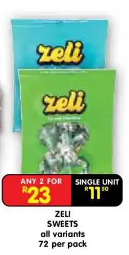 Shoprite Zeli Sweets offer