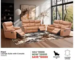 House & Home Nepal Lounge Suite with Console offer