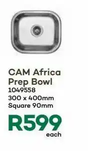 Timbercity Cam africa prep bowl 300 x 400mm square 90mm offer