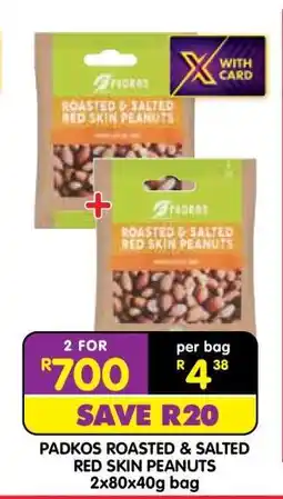 Shoprite PADKOS ROASTED & SALTED RED SKIN PEANUTS offer