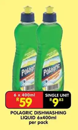 Shoprite POLAGRIC DISHWASHING LIQUID 6x400ml offer