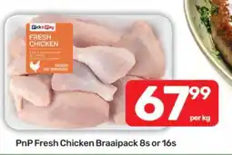Pick n Pay PnP Fresh Chicken Braaipack 8s or 16s offer