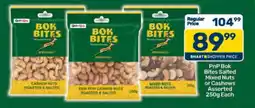 Pick n Pay PnP Bok Bites Salted Mixed Nuts or Cashews Assorted 250g Each offer