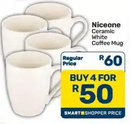 Pick n Pay Hypermarket Niceone Ceramic White Coffee Mug offer