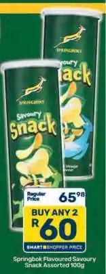 Pick n Pay Springbok Flavoured Savoury Snack Assorted 100g offer