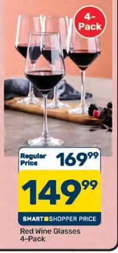 Pick n Pay Hypermarket Red Wine Glasses 4-Pack offer