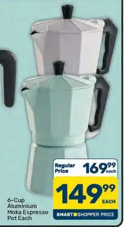 Pick n Pay Hypermarket 6-Cup Aluminium Moka Espresso Pot offer