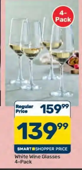 Pick n Pay Hypermarket White Wine Glasses 4-Pack offer