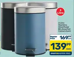 Pick n Pay Hypermarket 3 Litre Stainless Steel Pedal Bin offer
