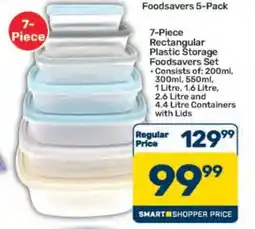 Pick n Pay Hypermarket 7-Piece Rectangular Plastic Storage Foodsavers Set offer