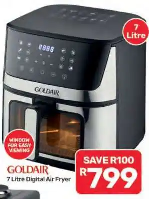 Pick n Pay Hypermarket Goldair 7 Litre Digital Air Fryer offer