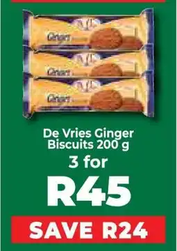 Food Lover's Market De Vries Ginger Biscuits 200 g offer