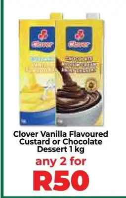 Food Lover's Market Clover Vanilla Flavoured Custard or Chocolate Dessert 1 kg offer