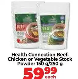 Food Lover's Market Health Connection Beef, Chicken or Vegetable Stock Powder 150 g/250 g offer