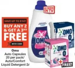 Checkers Omo Auto Capsules/ Auto/ Comfort Liquid Detergent offer