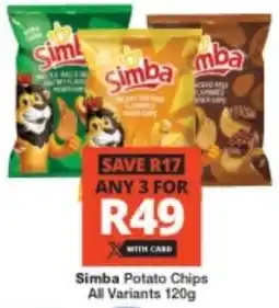 Checkers Simba Potato Chips All Variants offer