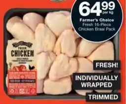 Checkers Farmer's Choice Fresh Chicken Braai Pack offer