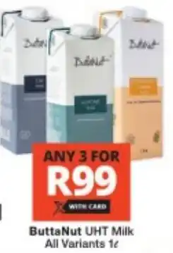 Checkers ButtaNut UHT Milk All Variants offer
