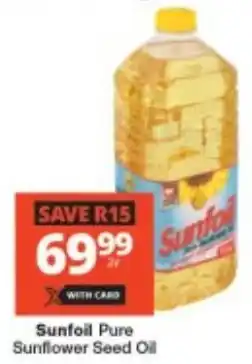 Checkers Sunfoil Pure Sunflower Seed Oil offer