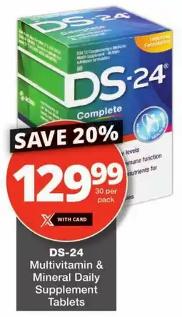 Checkers DS-24 Multivitamin & Mineral Daily Supplement Tablets offer