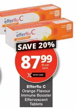 Checkers Efferflu C Orange Flavour Immune Booster Effervescent Tablets offer