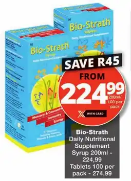 Checkers Bio-Strath Daily Nutritional Supplement Syrup offer