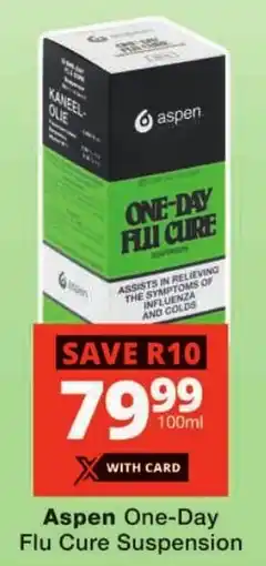 Checkers Aspen One-Day Flu Cure Suspension offer
